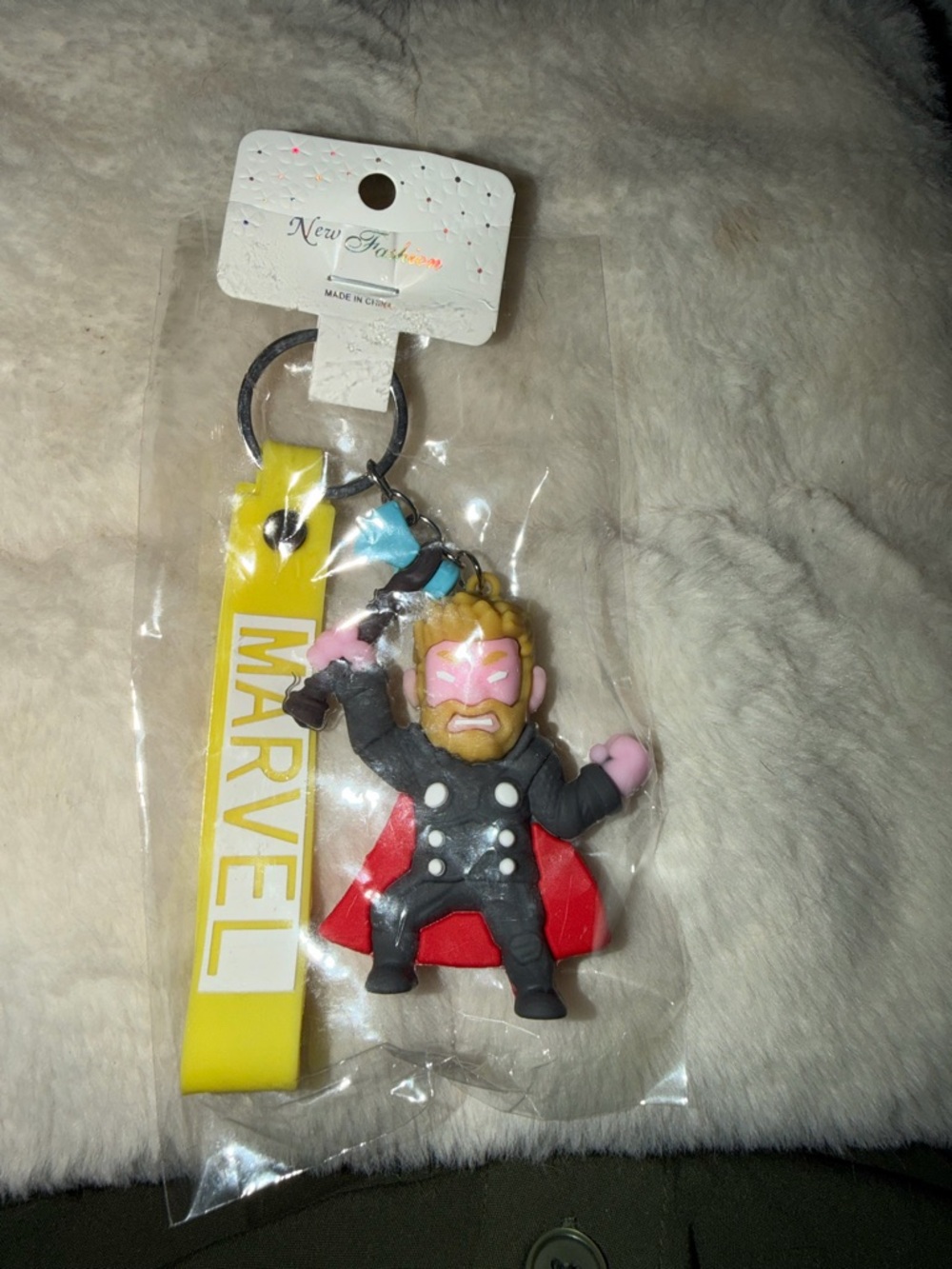 Marvel Yellow Strap Thor Superhero Keychain